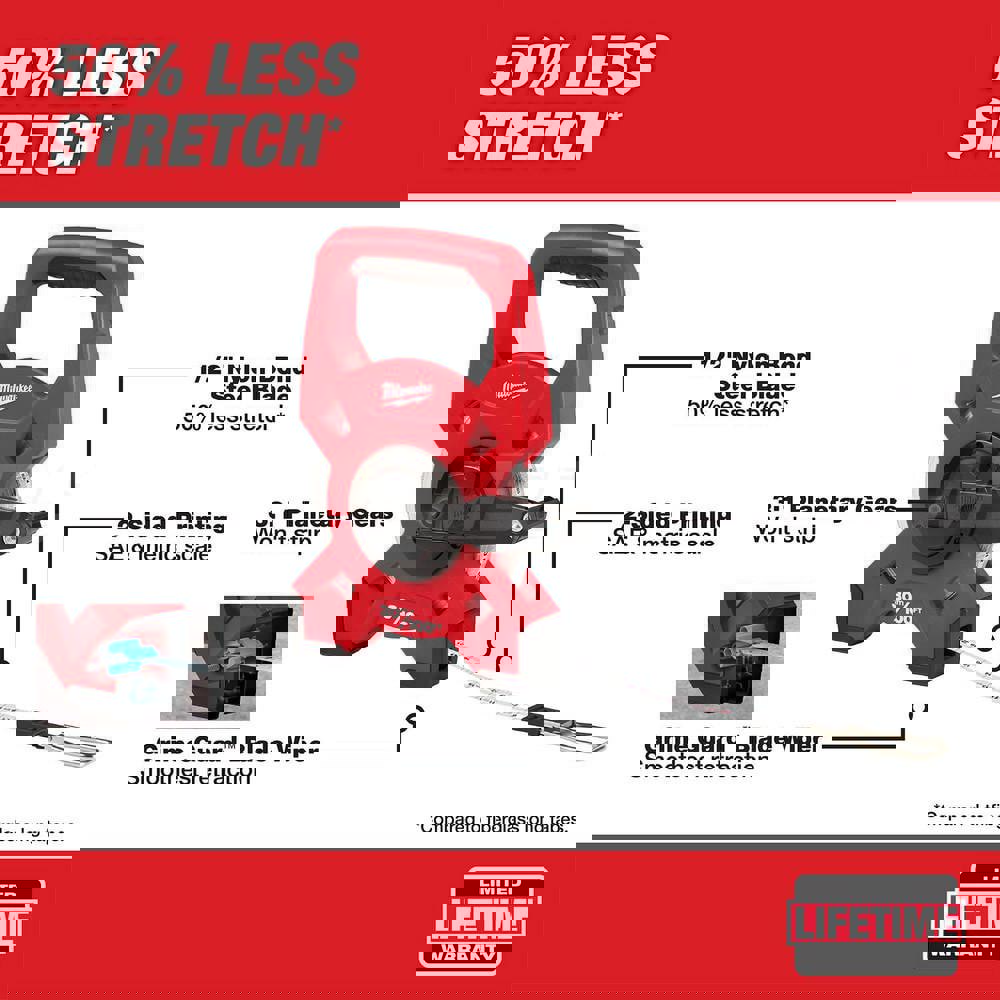 Tape Measure: 100' Long, 2-1/4